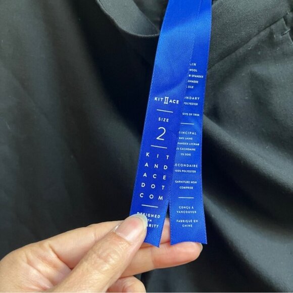 Kit & Ace Bartlett wool cashmere blend trousers Sz 2 - Picture 8 of 12